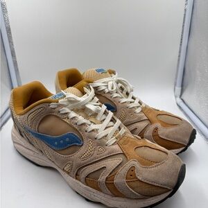 Saucony Grid 2 (Peach/Orange/Baby Blue, Size 10.5)